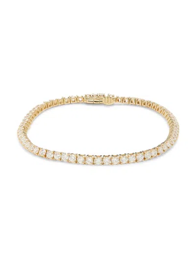 Saks Fifth Avenue Women's 14k Yellow Gold & 3.95 Tcw Lab-grown Diamond Tennis Bracelet