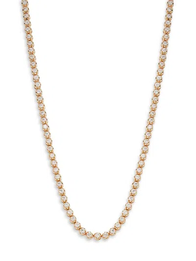Saks Fifth Avenue Women's 14k Yellow Gold & 4 Tcw Diamond Tennis Necklace/16"