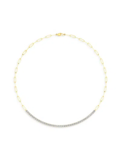 Saks Fifth Avenue Women's 14k Yellow Gold & 4 Tcw Lab Grown Diamond Chain Necklace