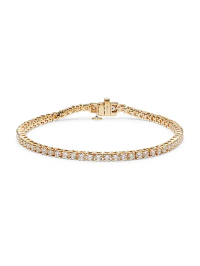 Saks Fifth Avenue Women's 14k Yellow Gold & 4 Tcw Lab Grown Diamond Tennis Bracelet