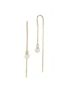Saks Fifth Avenue Women's 14k Yellow Gold & 4.3mm Pearl Threader Earrings In Yellow Gold