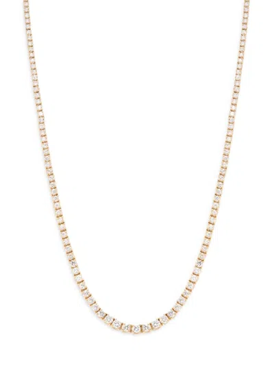 Saks Fifth Avenue Women's 14k Yellow Gold & 4.95 Tcw Lab Grown Diamond Tennis Necklace
