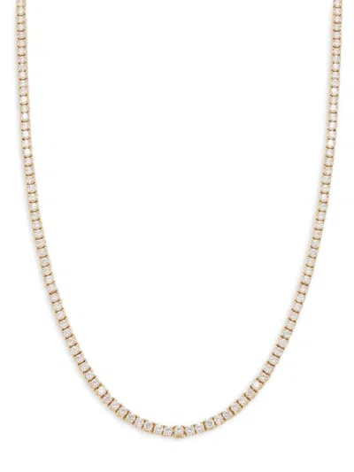 Saks Fifth Avenue Women's 14k Yellow Gold & 4.95 Tcw Lab Grown Diamond Tennis Necklace/19"