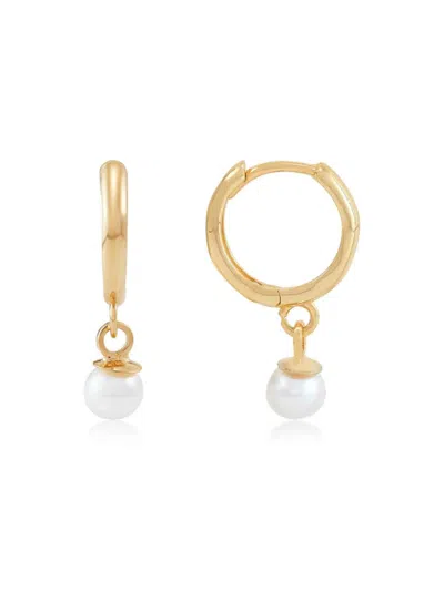 Saks Fifth Avenue Women's 14k Yellow Gold & 4mm Freshwater Pearl Earrings