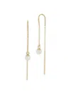 Saks Fifth Avenue Women's 14k Yellow Gold & 4mm Freshwater Pearl Threader Earrings In Yellow Gold