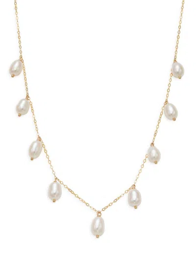 Saks Fifth Avenue Women's 14k Yellow Gold & 5-6mm Cultured Freshwater Pearl Necklace