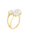 SAKS FIFTH AVENUE WOMEN'S 14K YELLOW GOLD & 5-8.5MM CULTURED FRESHWATER PEARL RING