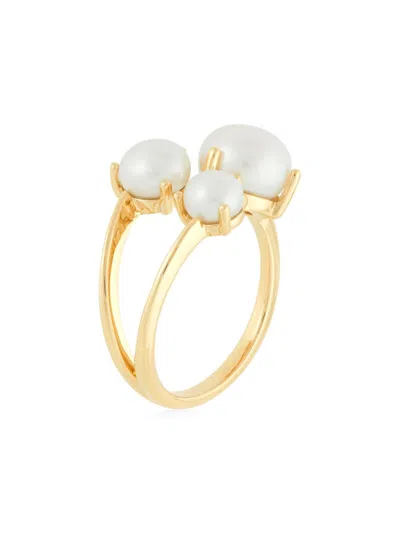 Saks Fifth Avenue Women's 14k Yellow Gold & 5-8.5mm Cultured Freshwater Pearl Ring