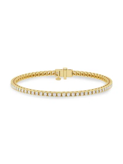 Saks Fifth Avenue Women's 14k Yellow Gold & 5 Tcw Round Lab-grown Diamond Tennis Bracelet