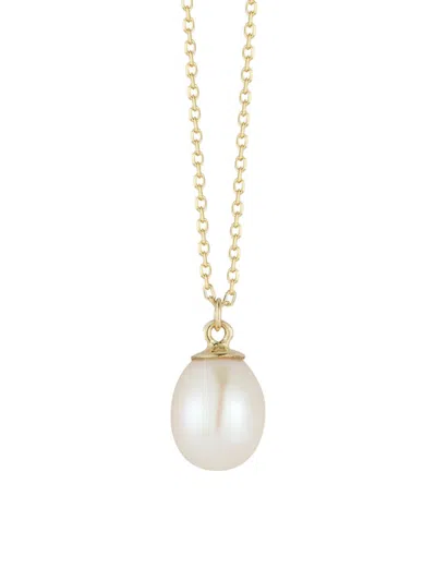 Saks Fifth Avenue Women's 14k Yellow Gold & 6.5-8mm Cultured Freshwater Drop Pearl Pendant Necklace
