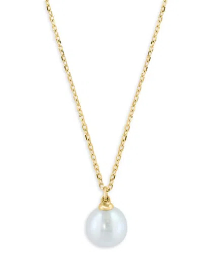 Saks Fifth Avenue Women's 14k Yellow Gold & 6mm Freshwater Pearl Pendant Necklace