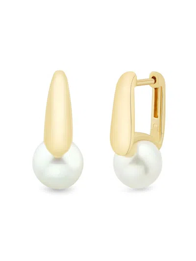 Saks Fifth Avenue Women's 14k Yellow Gold & 8-8.5mm Freshwater Pearl Drop Earrings