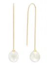 Saks Fifth Avenue Women's 14k Yellow Gold & 9.5-10mm Freshwater Pearl Threader Earrings In Yellow Gold