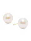 Saks Fifth Avenue Women's 14k Yellow Gold & 9mm Freshwater Pearl Stud Earrings In Yellow Gold