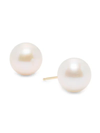 Saks Fifth Avenue Women's 14k Yellow Gold & 9mm Freshwater Pearl Stud Earrings