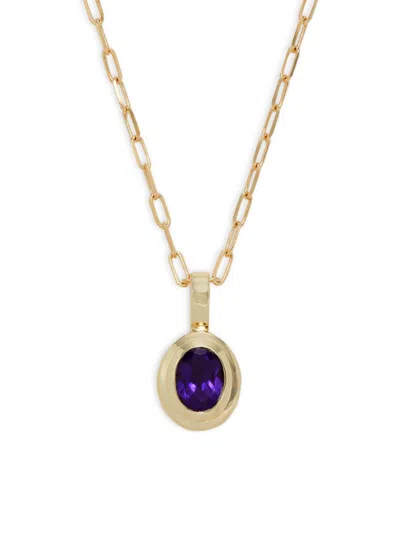 Saks Fifth Avenue Women's 14k Yellow Gold & African Amethyst Necklace
