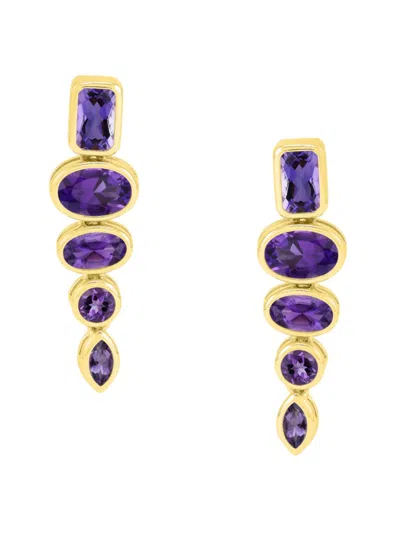 Saks Fifth Avenue Women's 14k Yellow Gold & Amethyst Drop Earrings