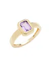 Saks Fifth Avenue Women's 14k Yellow Gold & Amethyst Ring In Amethyst