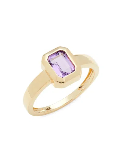 Saks Fifth Avenue Women's 14k Yellow Gold & Amethyst Ring