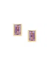 Saks Fifth Avenue Women's 14k Yellow Gold & Amethyst Stud Earrings In Amethyst