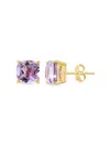 Saks Fifth Avenue Women's 14k Yellow Gold & Amethyst Stud Earrings In Gold