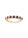 Saks Fifth Avenue Women's 14k Yellow Gold & Bezel Amethyst Band Ring In Amethyst