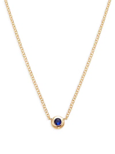 Saks Fifth Avenue Women's 14k Yellow Gold & Blue Sapphire Necklace