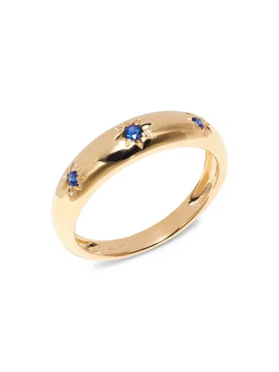 Saks Fifth Avenue Women's 14k Yellow Gold & Blue Sapphire Star Lady's Ring