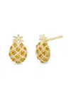 Saks Fifth Avenue Women's 14k Yellow Gold & Citrine Pineapple Stud Earrings In Gold