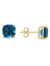 Saks Fifth Avenue Women's 14k Yellow Gold & Cushion Cut Topaz Stud Earrings In Yellow Gold