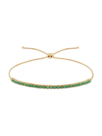 Saks Fifth Avenue Women's 14k Yellow Gold & Emerald Bolo Bracelet