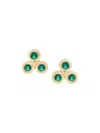 SAKS FIFTH AVENUE WOMEN'S 14K YELLOW GOLD & EMERALD STUD EARRINGS