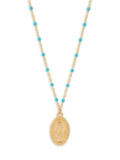 Saks Fifth Avenue Women's 14k Yellow Gold & Enamel Bead Pendant Necklace