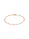 Saks Fifth Avenue Women's 14k Yellow Gold & Enamel Bead Station Chain Bracelet In Yellow Gold
