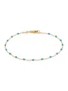Saks Fifth Avenue Women's 14k Yellow Gold & Enamel Bead Station Chain Bracelet In Yellow Gold