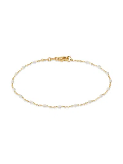 Saks Fifth Avenue Women's 14k Yellow Gold & Enamel Bead Station Chain Bracelet