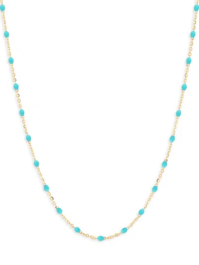 Saks Fifth Avenue Women's 14k Yellow Gold & Enamel Beaded Cable Chain Necklace