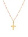 Saks Fifth Avenue Women's 14k Yellow Gold & Enamel Beaded Cross Necklace In Yellow Gold