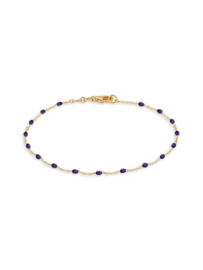 Saks Fifth Avenue Women's 14k Yellow Gold & Enamel Chain Bracelet