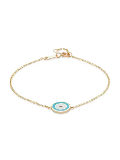 Saks Fifth Avenue Women's 14k Yellow Gold & Enamel Evil Eye Bracelet