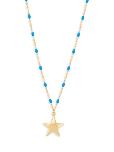 Saks Fifth Avenue Women's 14k Yellow Gold & Enamel Tincup Star Necklace