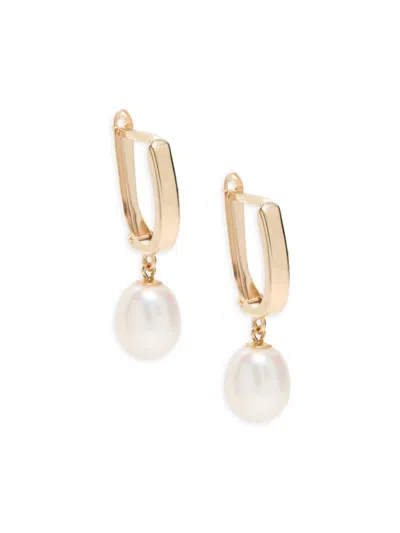 Saks Fifth Avenue Women's 14k Yellow Gold & Fresh Water Pearl Drop Earrings