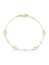 Saks Fifth Avenue Women's 14k Yellow Gold & Freshwater Pearl Bracelet In Gold
