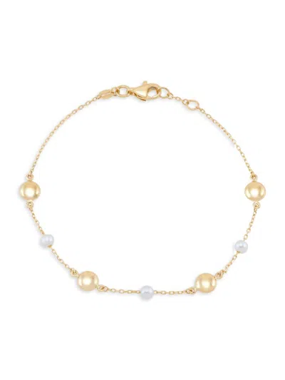 Saks Fifth Avenue Women's 14k Yellow Gold & Freshwater Pearl Bracelet