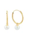 Saks Fifth Avenue Women's 14k Yellow Gold & Freshwater Pearl Drop Earrings In Gold
