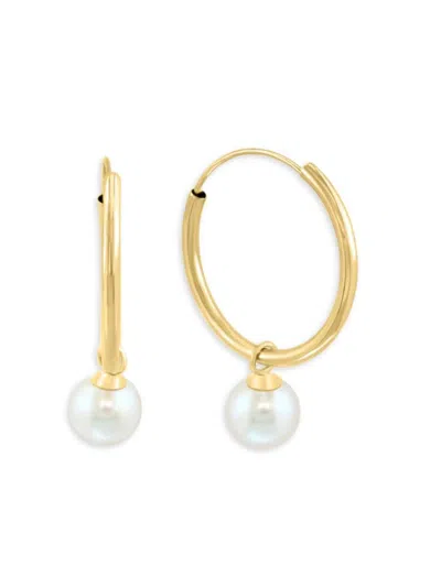 Saks Fifth Avenue Women's 14k Yellow Gold & Freshwater Pearl Drop Earrings