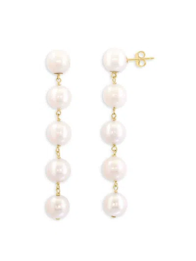 Saks Fifth Avenue Women's 14k Yellow Gold & Freshwater Pearl Drop Earrings