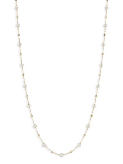 Saks Fifth Avenue Women's 14k Yellow Gold & Freshwater Pearl Station Necklace