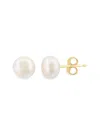 Saks Fifth Avenue Women's 14k Yellow Gold & Freshwater Pearl Stud Earrings