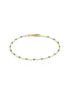 Saks Fifth Avenue Women's 14k Yellow Gold & Kermit Enamel Beaded Chain Bracelet In Yellow Gold